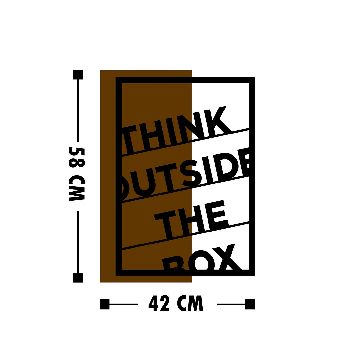 Ukrasni drveni zidni dodatak, Think Outside The Box