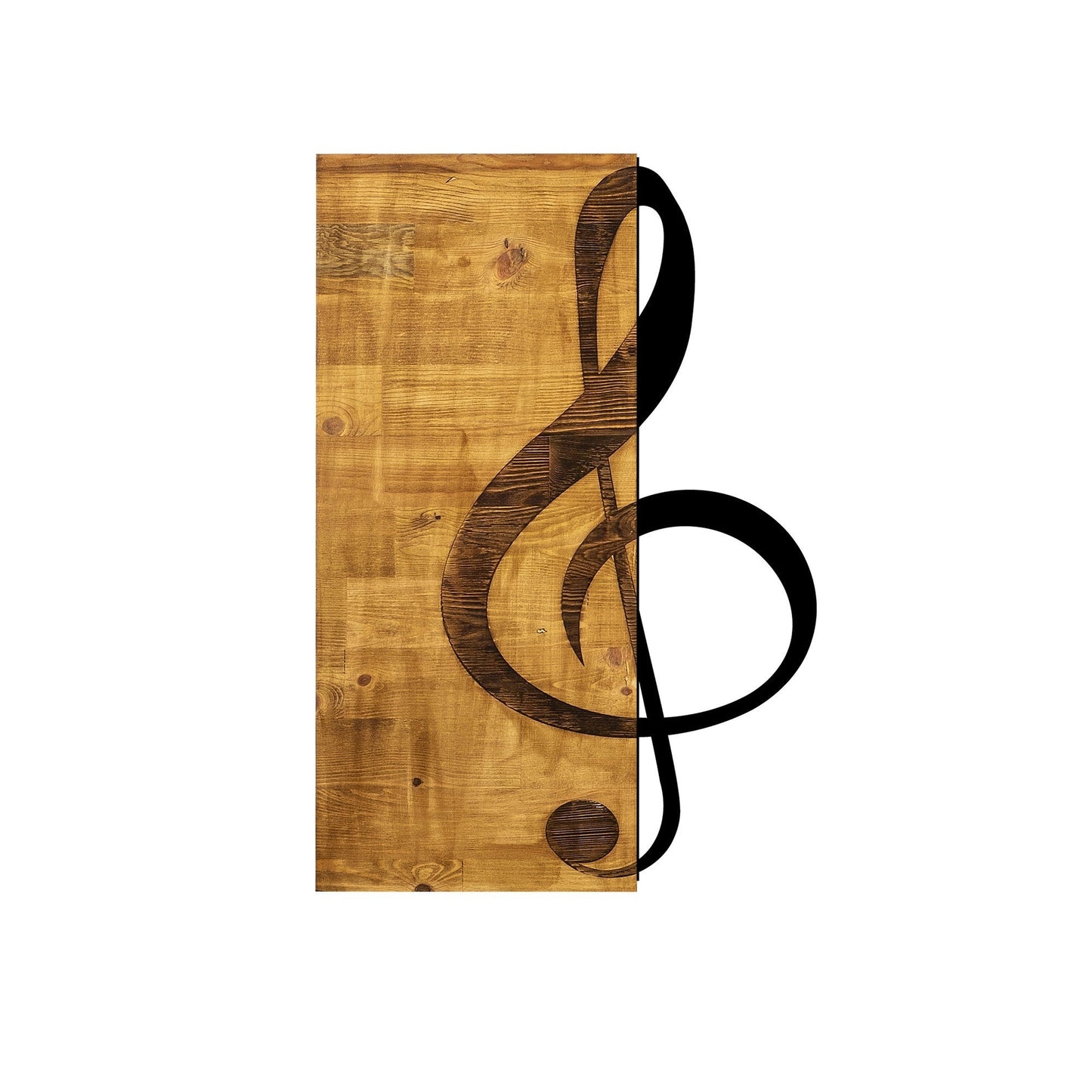 Ukrasni drveni zidni dodatak, Treble Clef