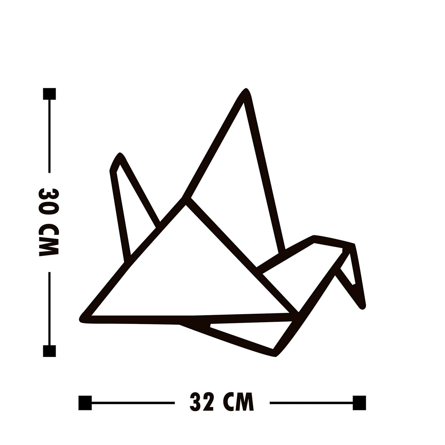 Ukrasni drveni zidni dodatak, Oragami