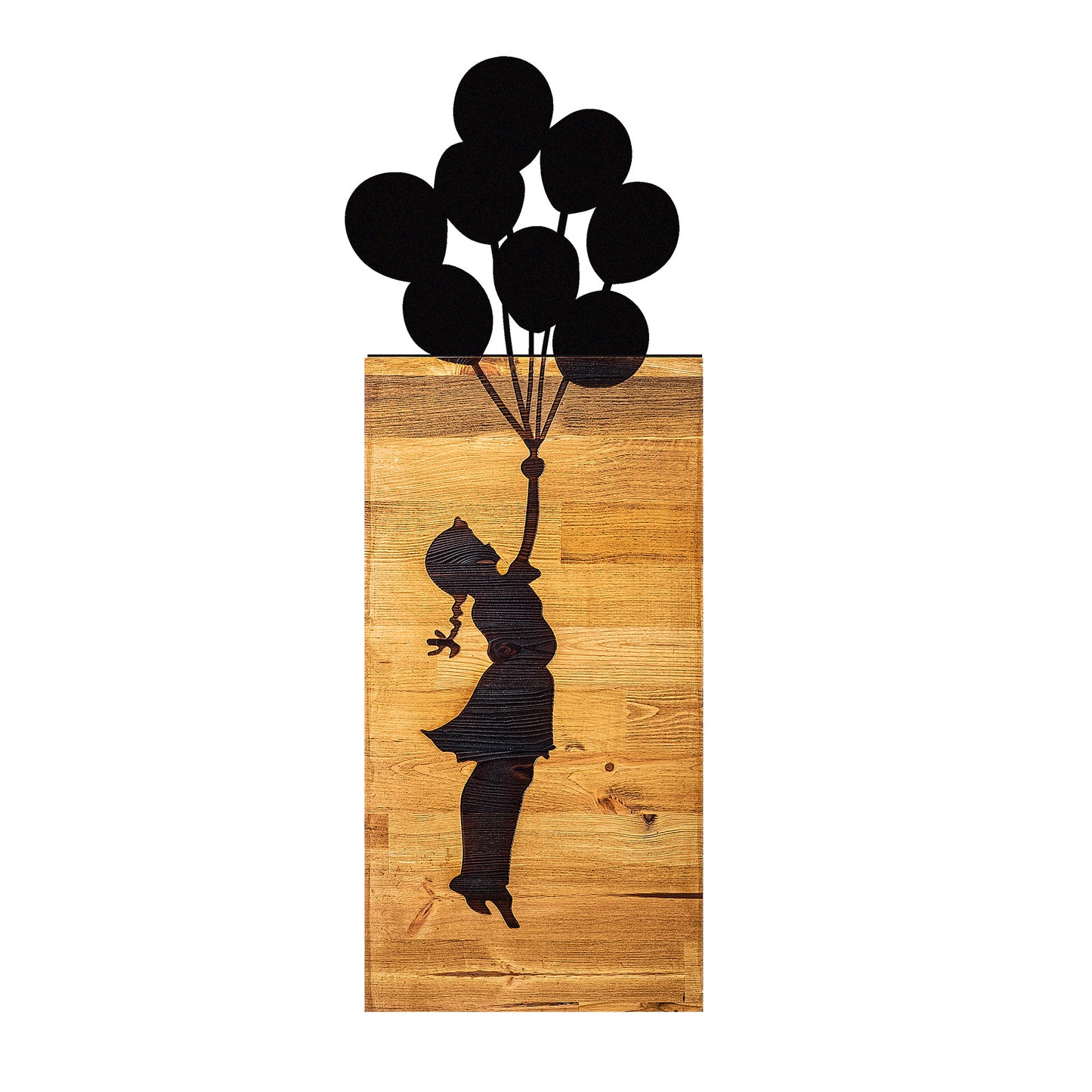 Drvena zidna dekoracija, Chıld And Balloons
