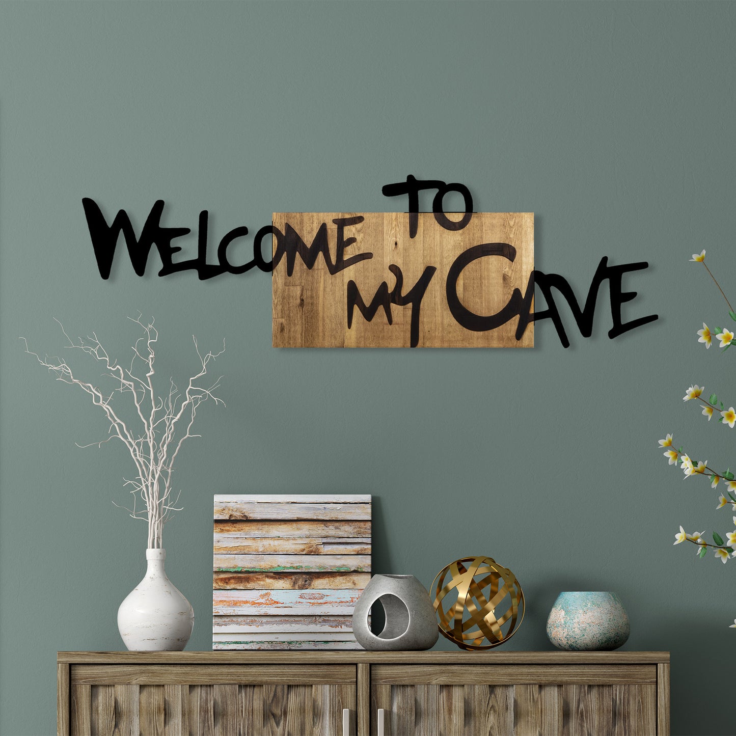 Drvena zidna dekoracija, Welcome To My Cave