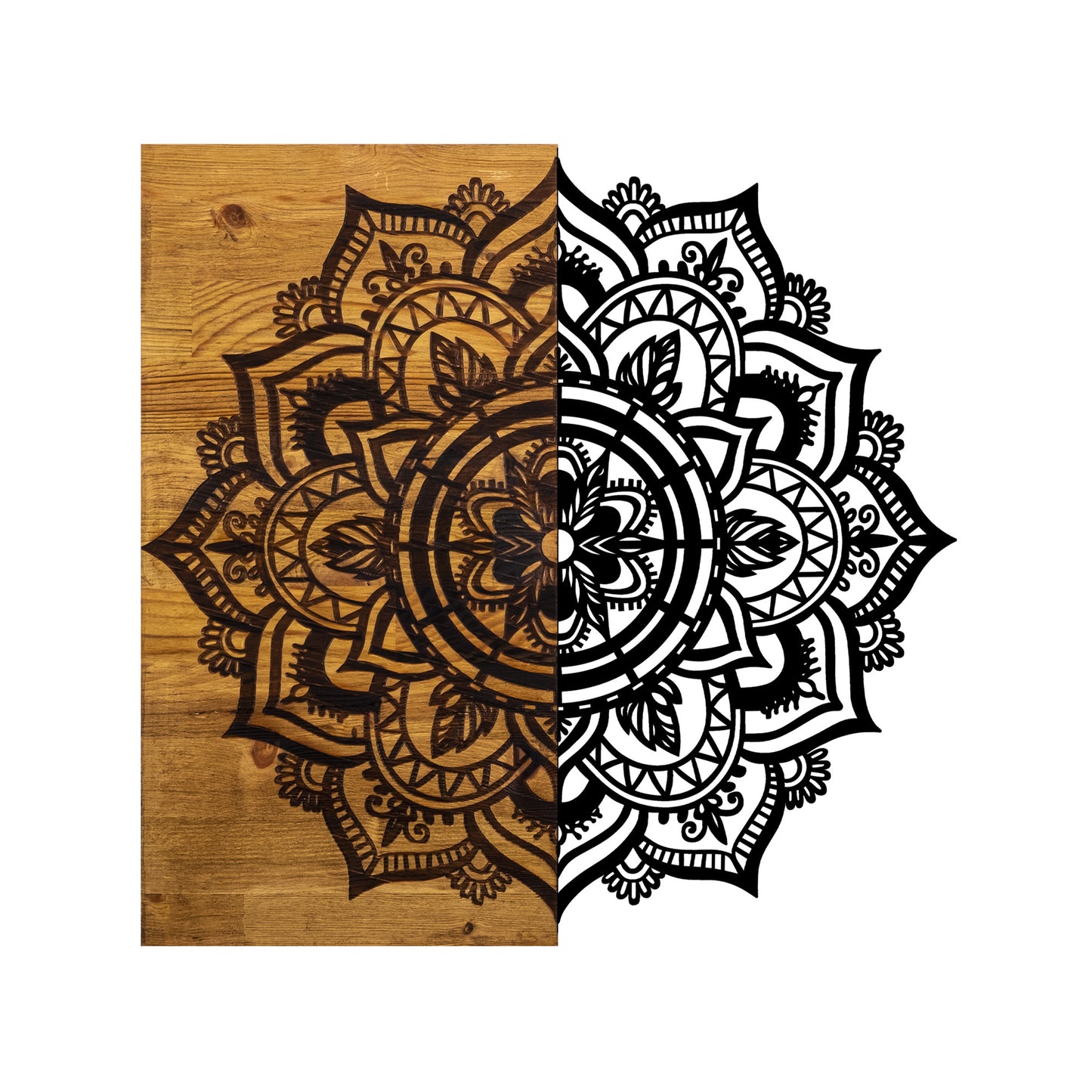 Drvena zidna dekoracija, Mandala 6