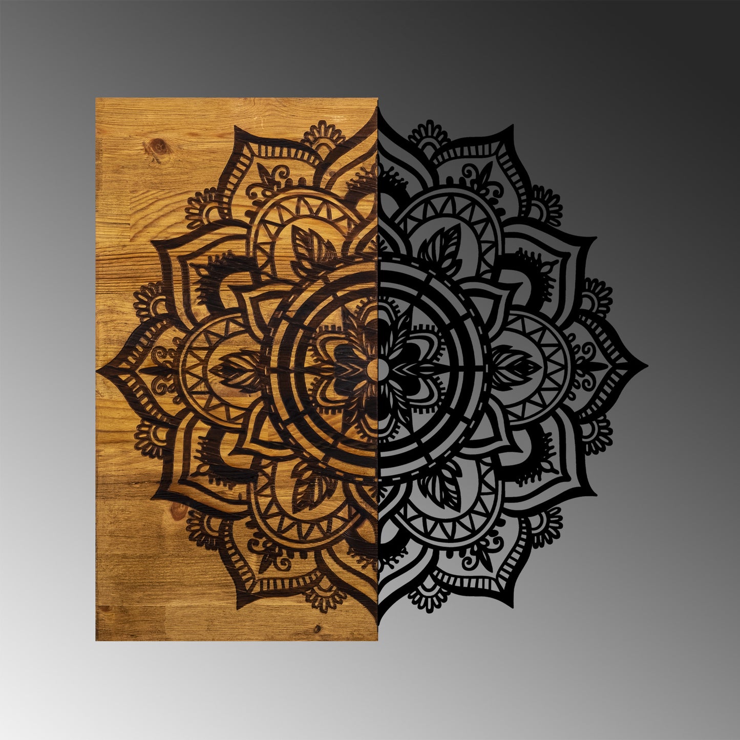 Drvena zidna dekoracija, Mandala 6