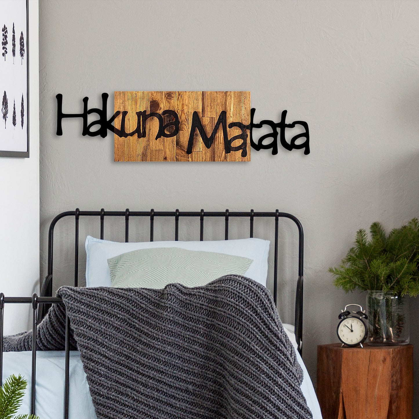 Drvena zidna dekoracija, Hakuna Matata 4