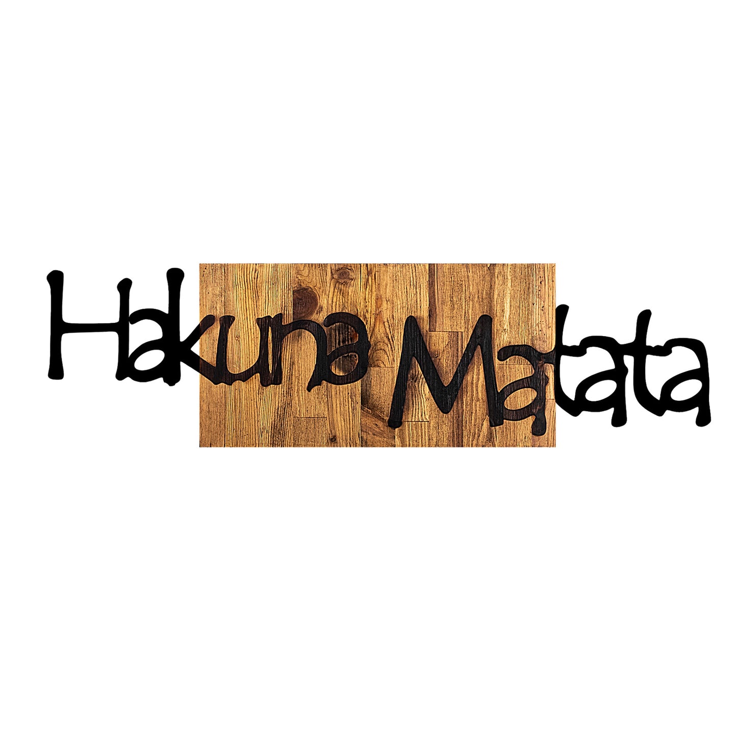 Drvena zidna dekoracija, Hakuna Matata 4