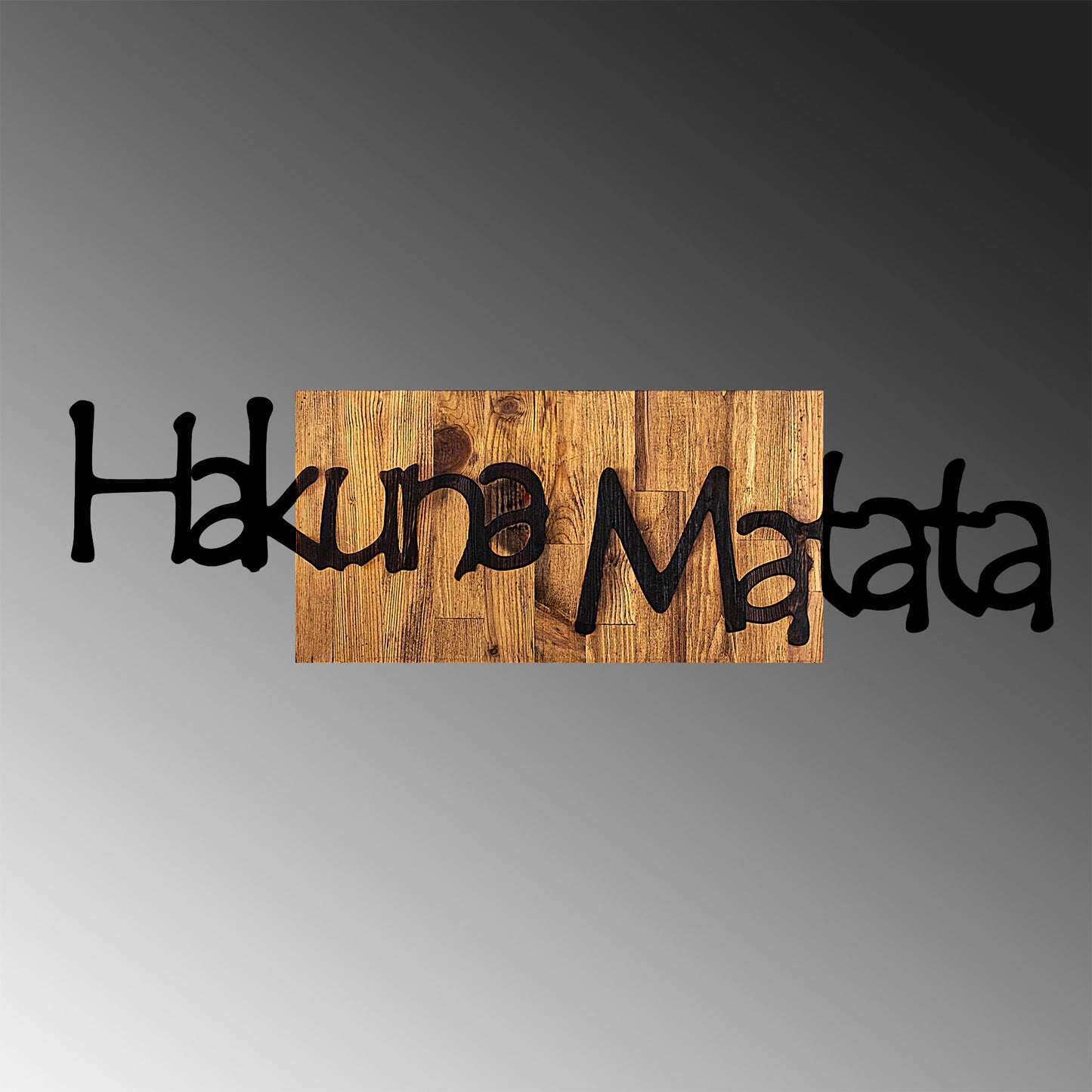 Drvena zidna dekoracija, Hakuna Matata 4