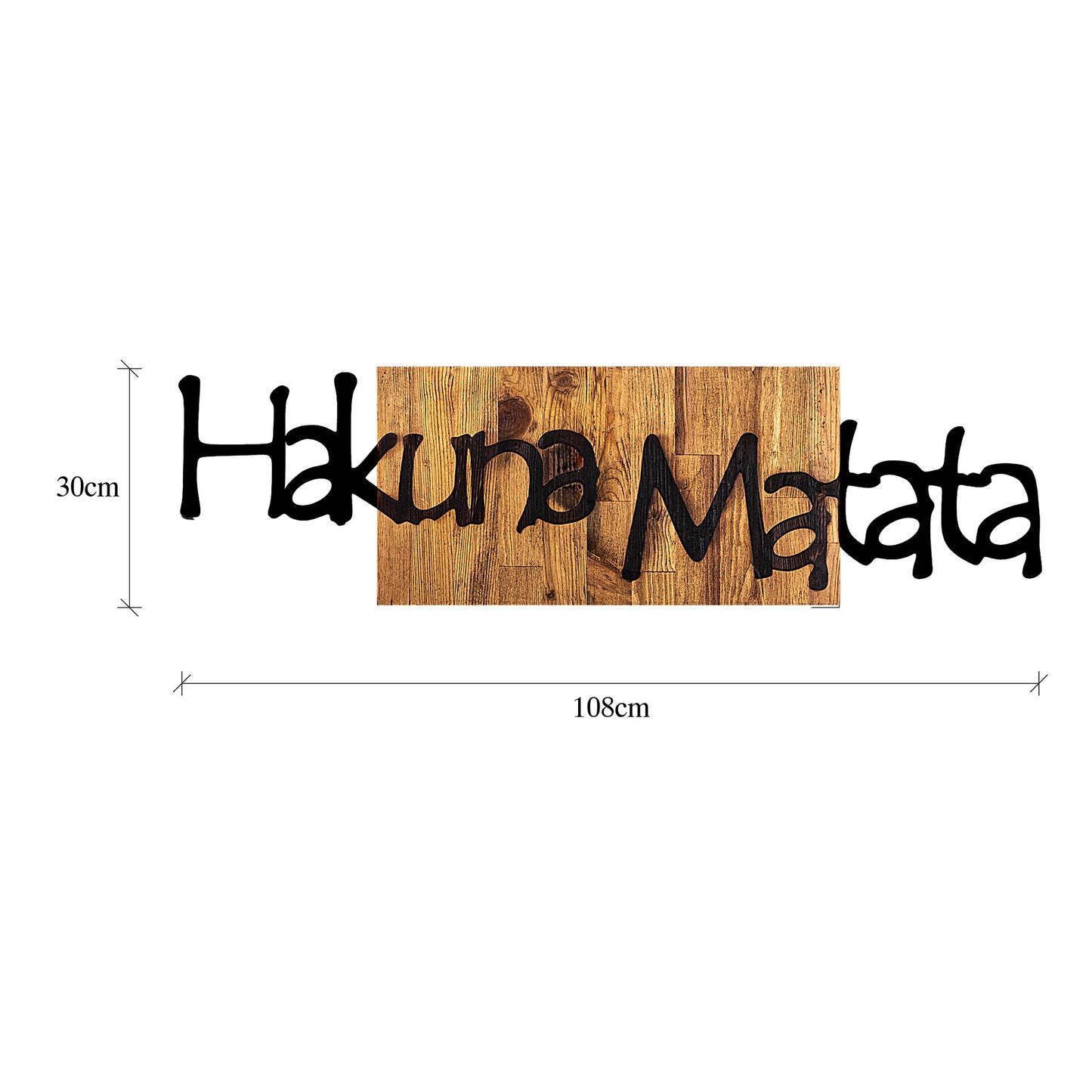 Drvena zidna dekoracija, Hakuna Matata 4