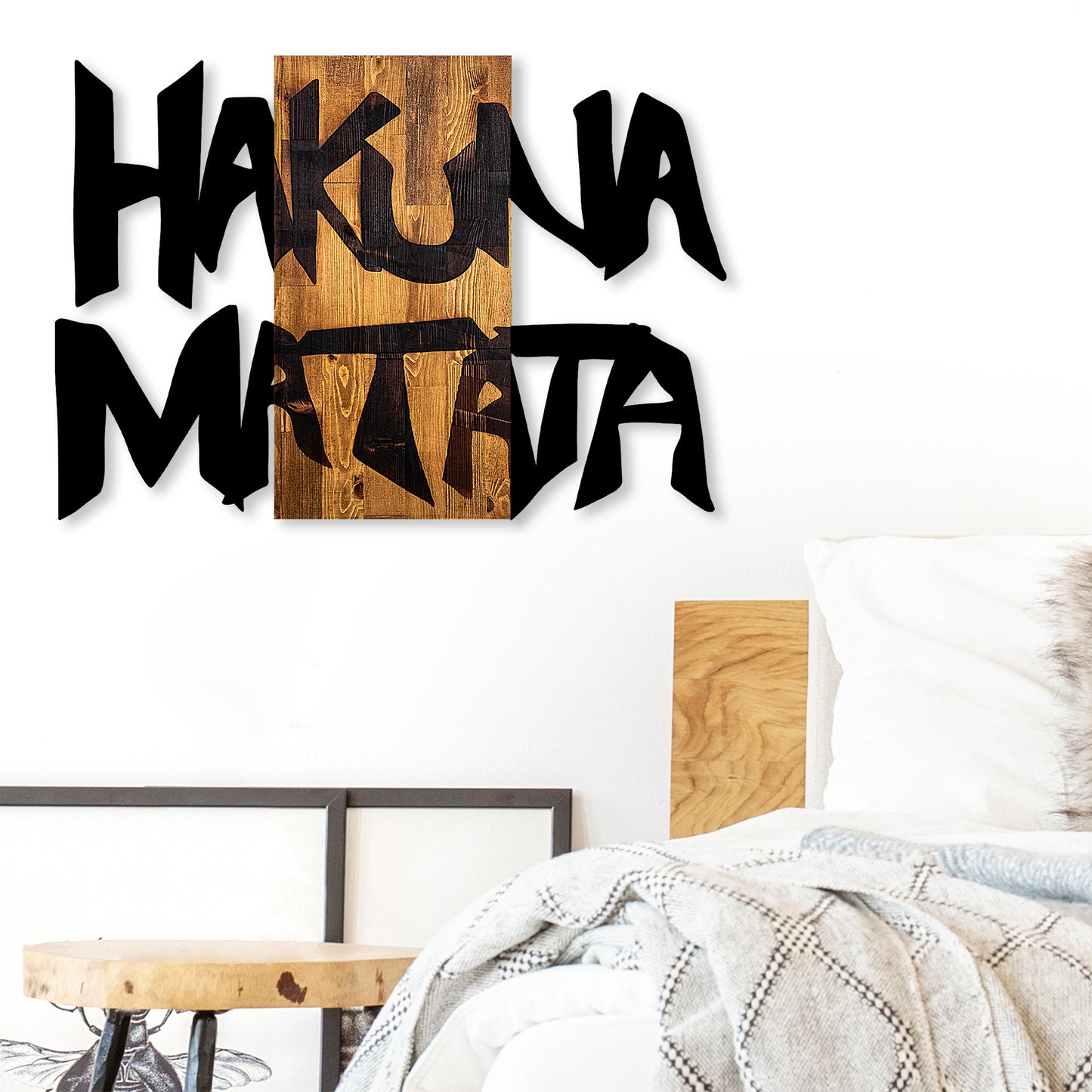 Drvena zidna dekoracija, Hakuna Matata 5