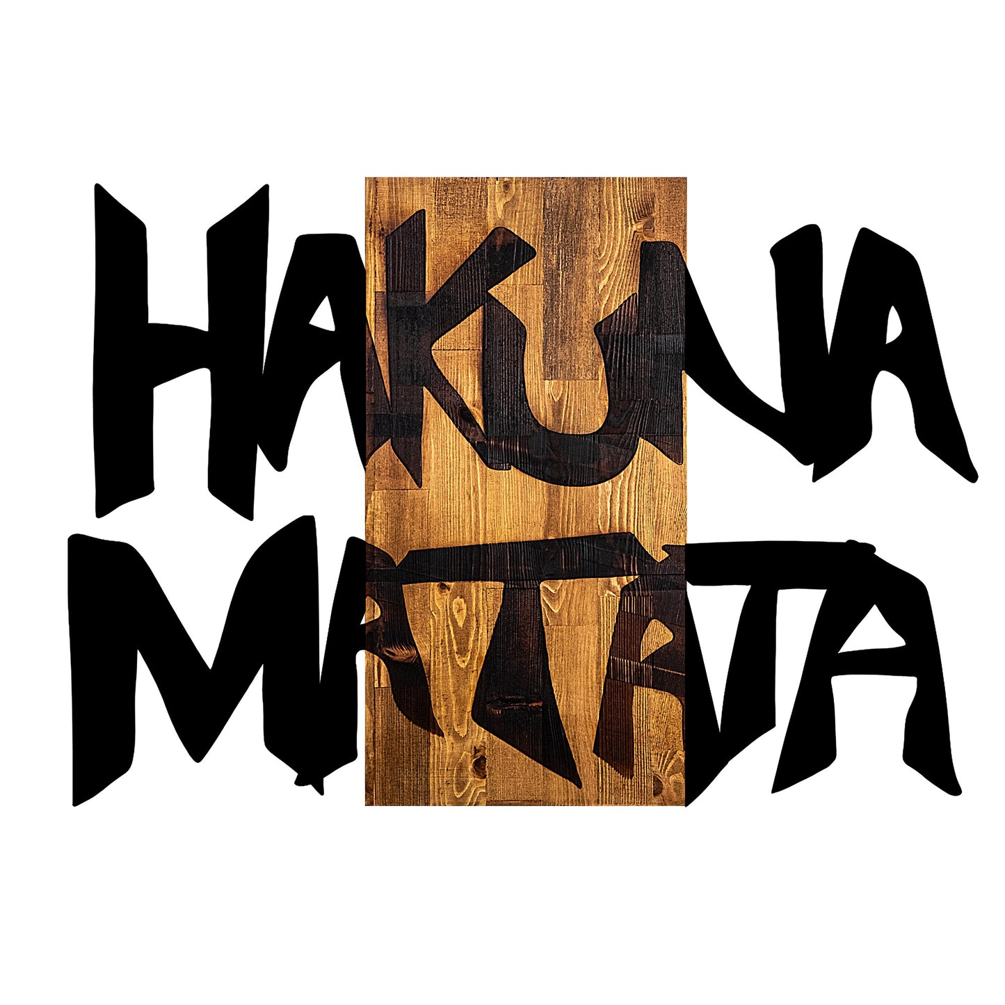 Drvena zidna dekoracija, Hakuna Matata 5