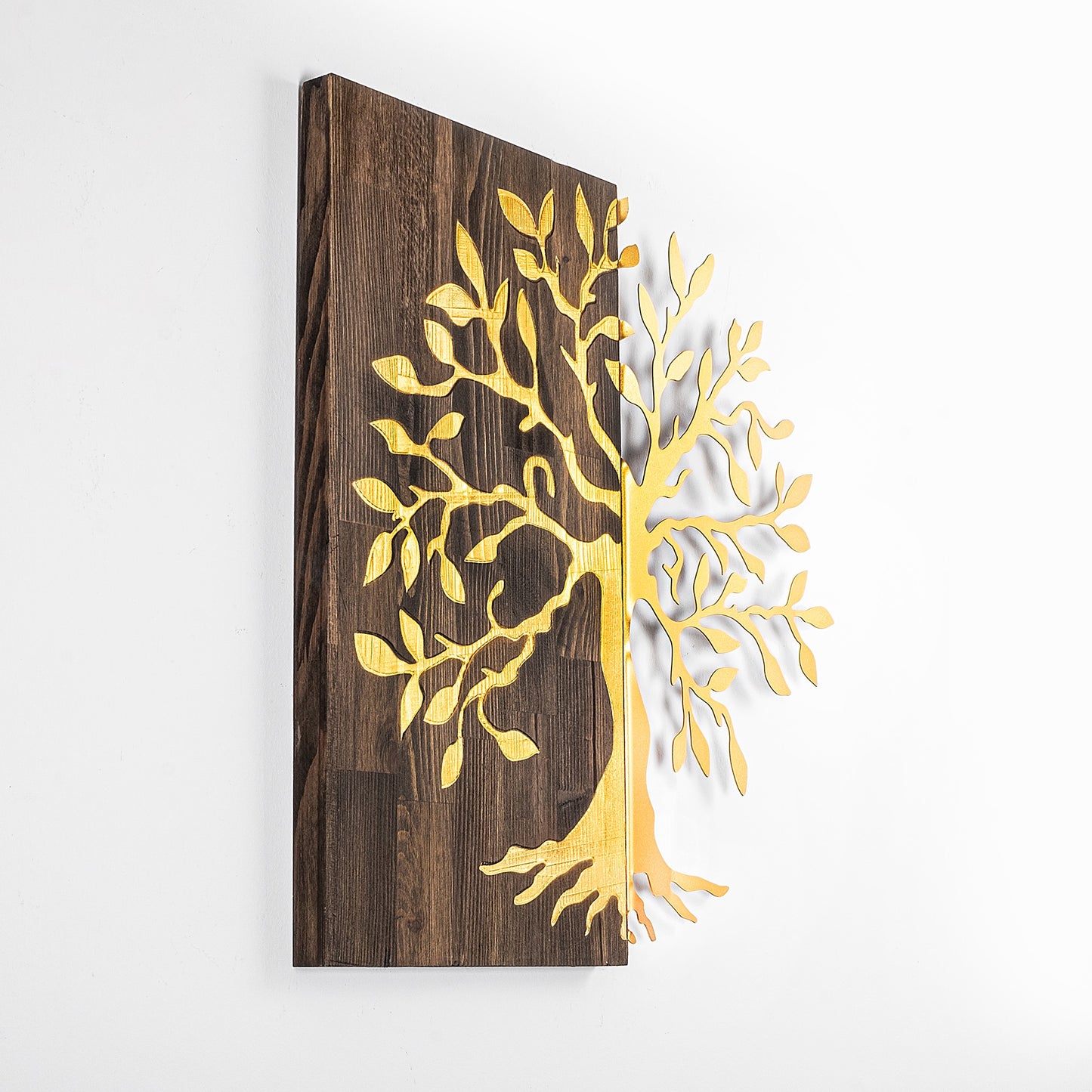 Drvena zidna dekoracija, Tree - Gold