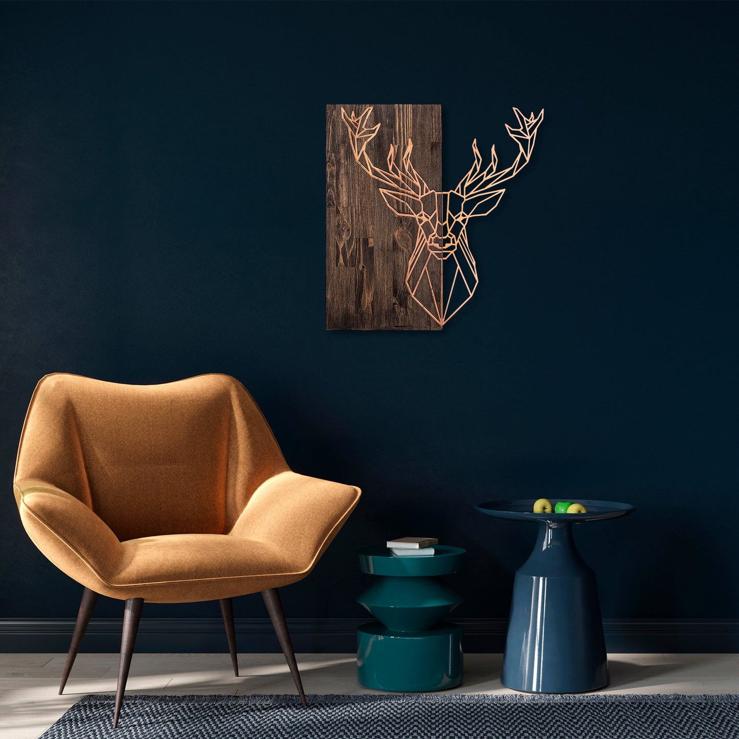 Drvena zidna dekoracija, Deer1 - Copper