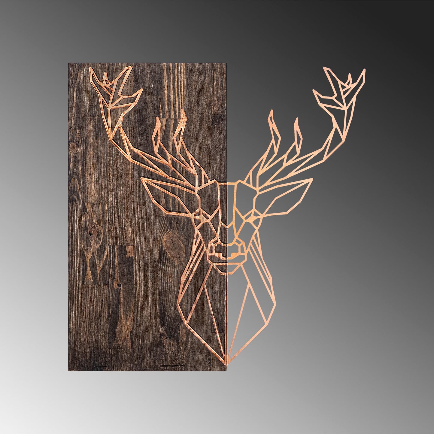 Drvena zidna dekoracija, Deer1 - Copper
