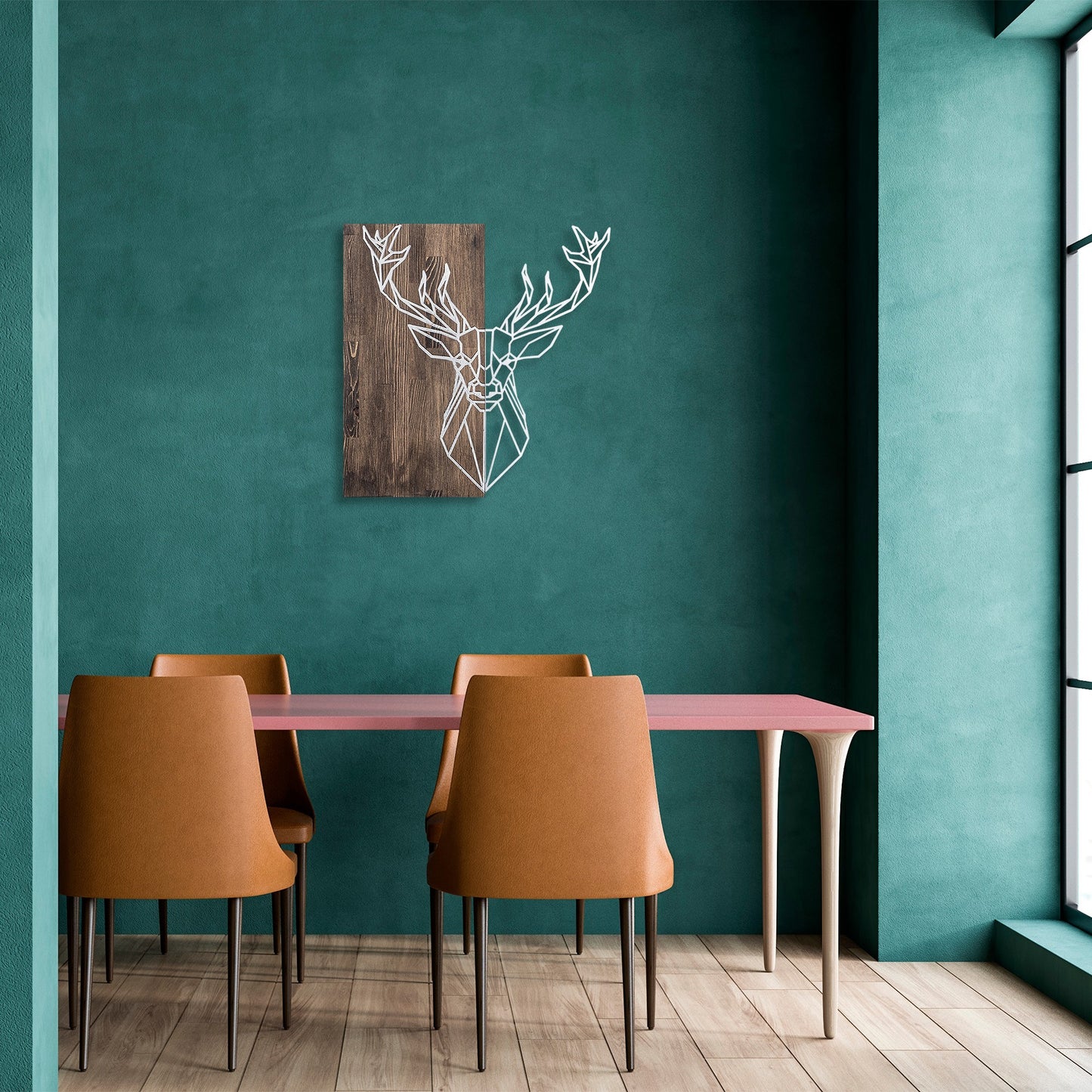 Drvena zidna dekoracija, Deer1 - Silver