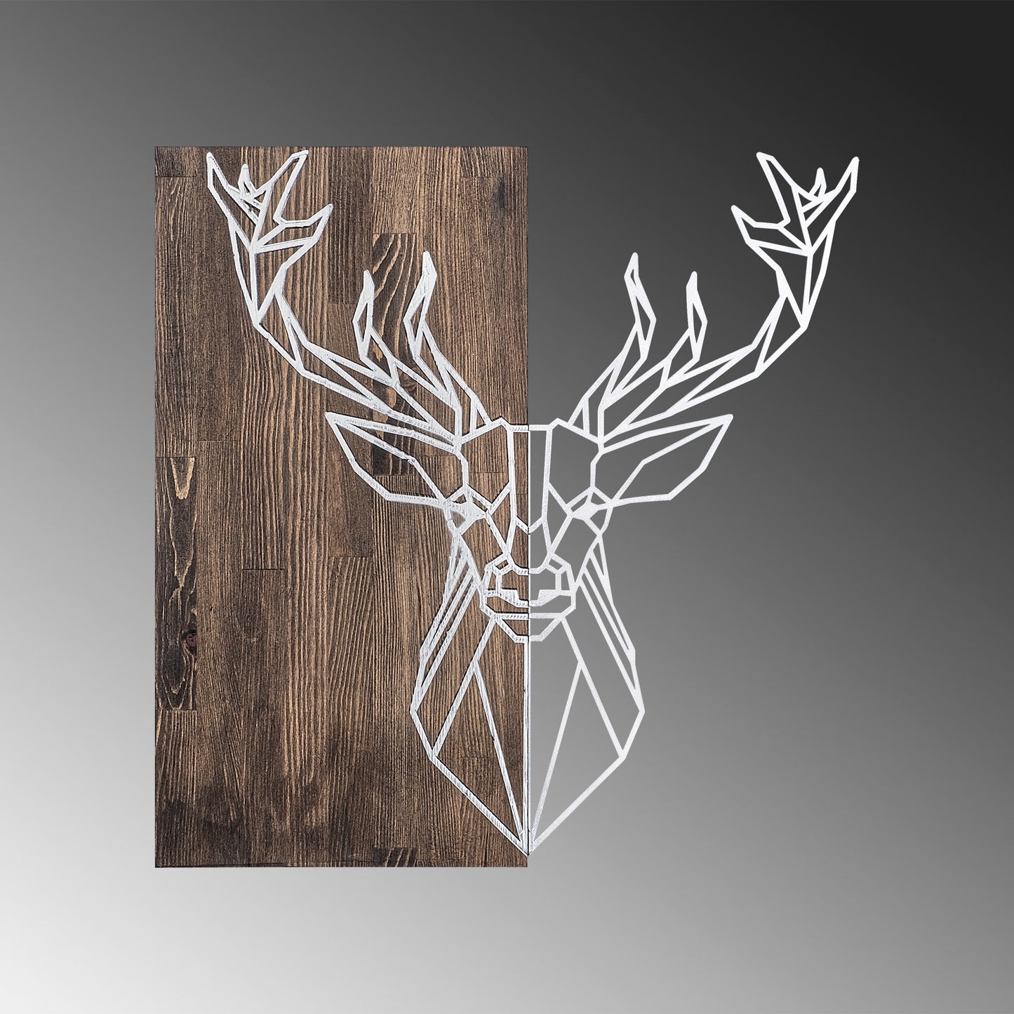 Drvena zidna dekoracija, Deer1 - Silver