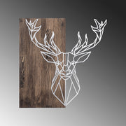 Drvena zidna dekoracija, Deer1 - Silver