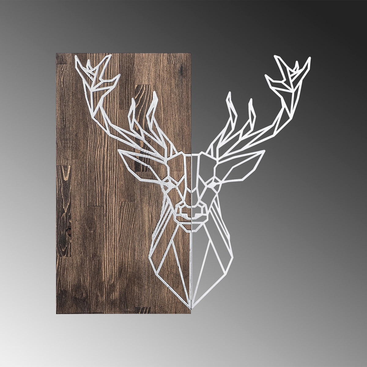 Drvena zidna dekoracija, Deer1 - Silver