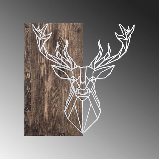 Drvena zidna dekoracija, Deer1 - Silver