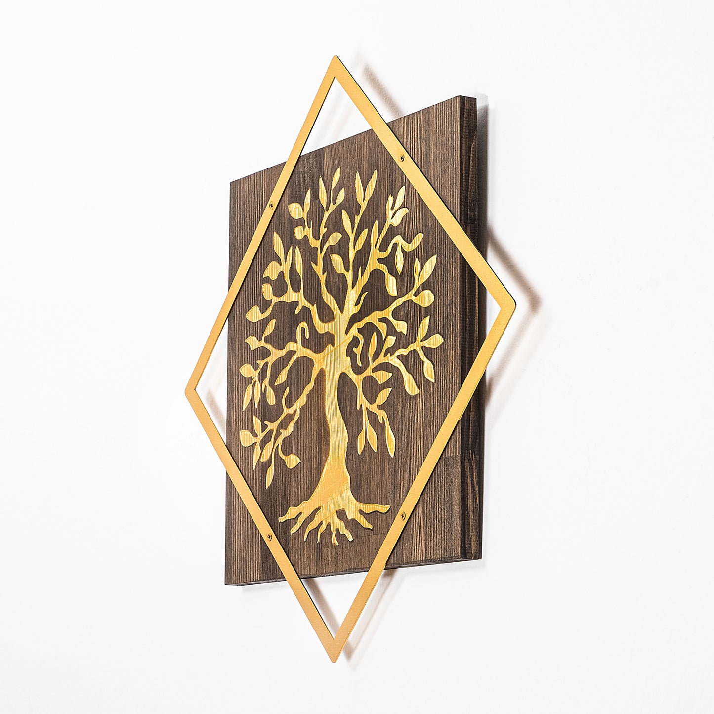 Drvena zidna dekoracija, Tree v2 - Gold