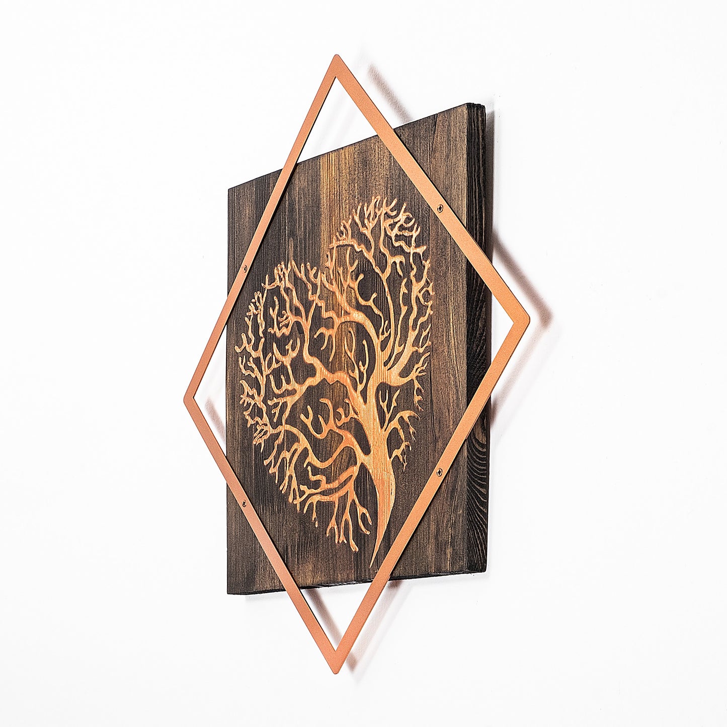 Drvena zidna dekoracija, Tree v3 - Copper