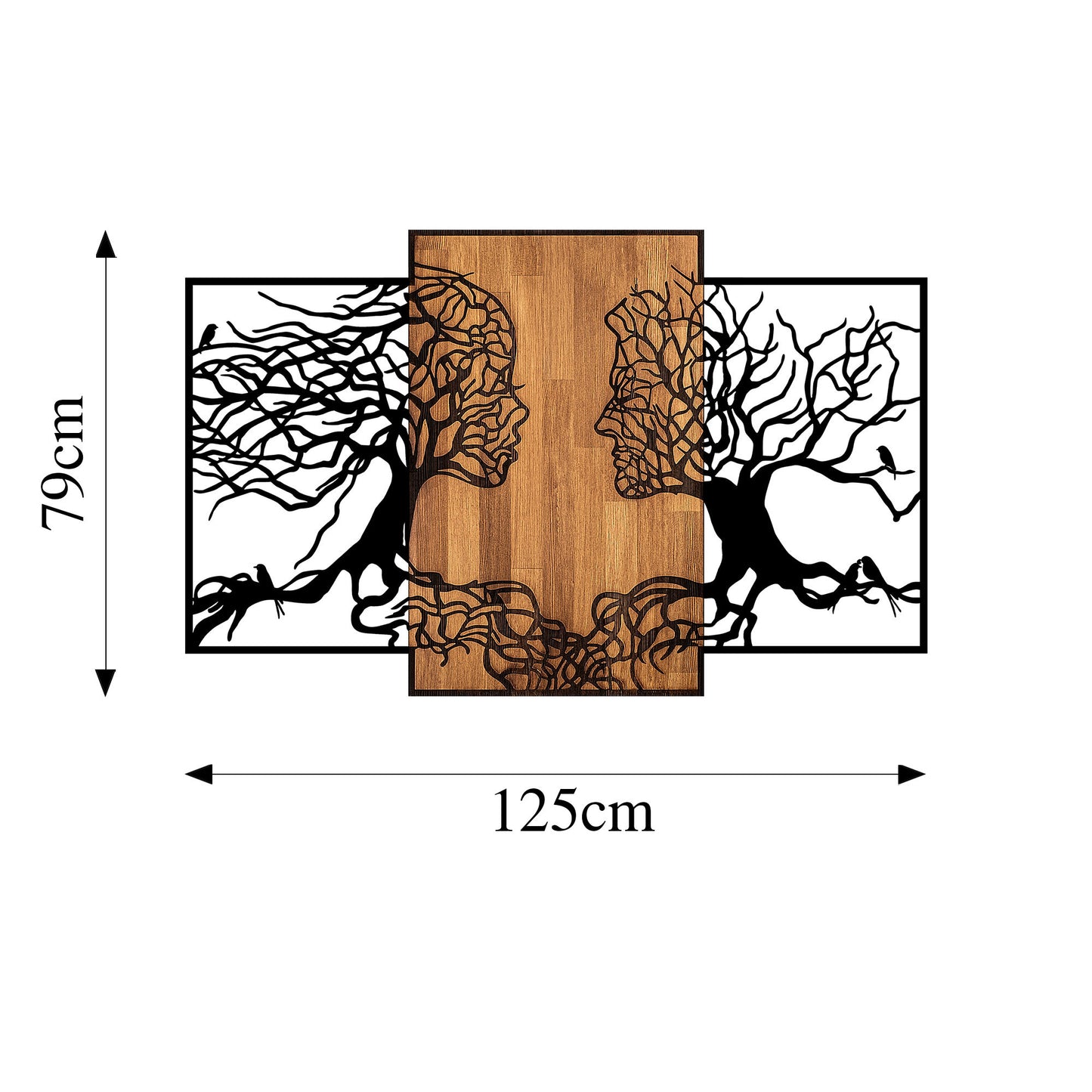 Drvena zidna dekoracija, Tree Love - 312