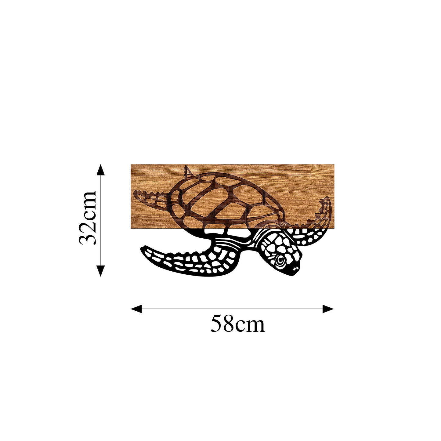 Drvena zidna dekoracija, Caretta Caretta  - 314