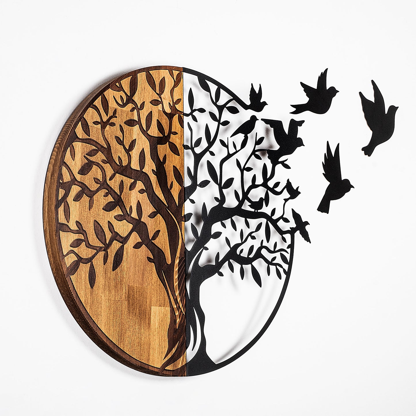 Drvena zidna dekoracija, Tree And Birds - 322