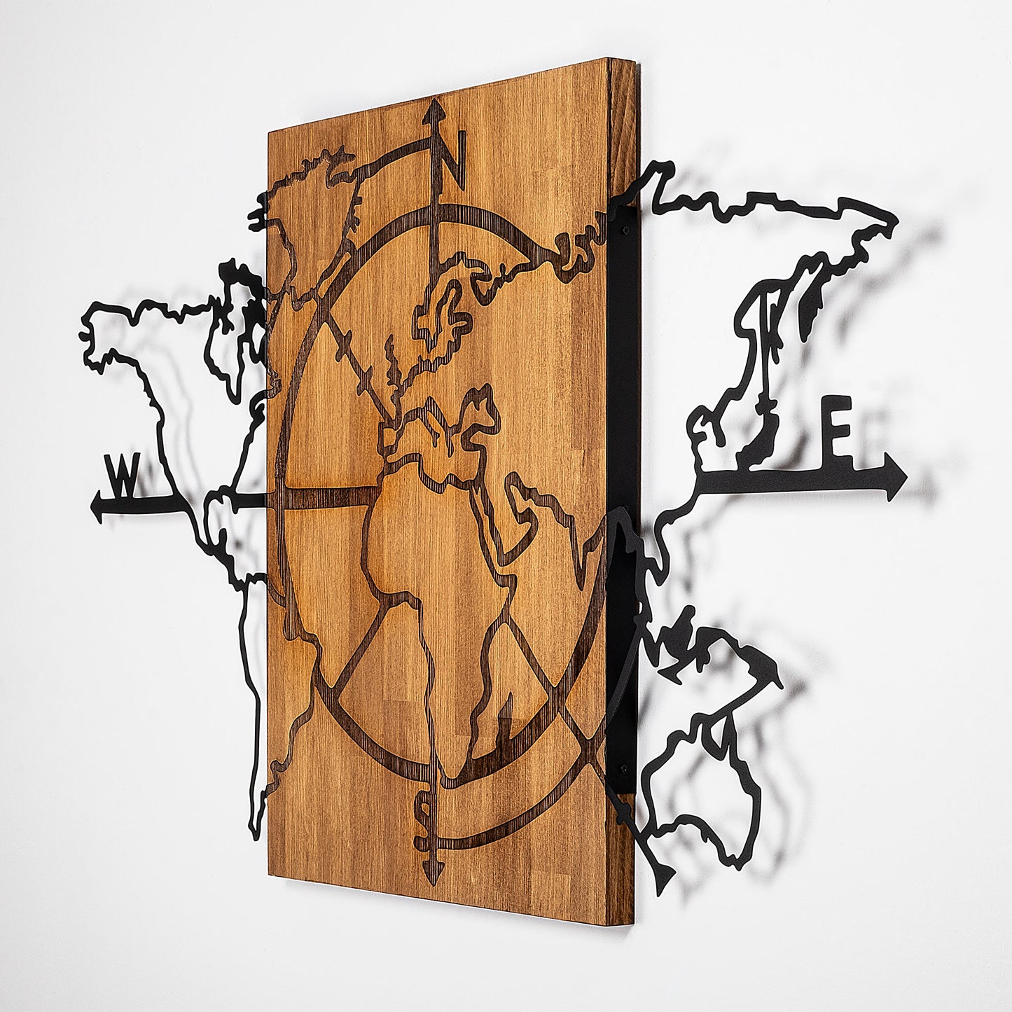 Drvena zidna dekoracija, World Map - 324