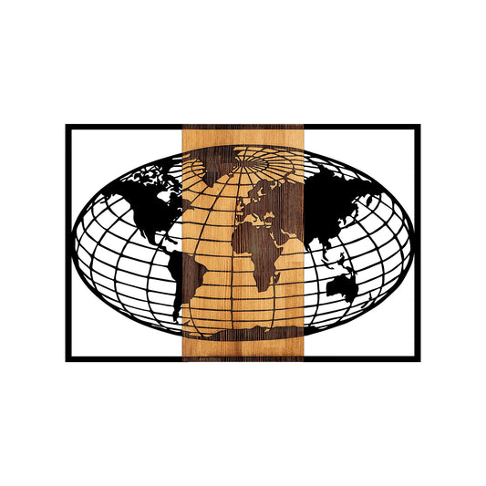 Drvena zidna dekoracija, World Map - 326