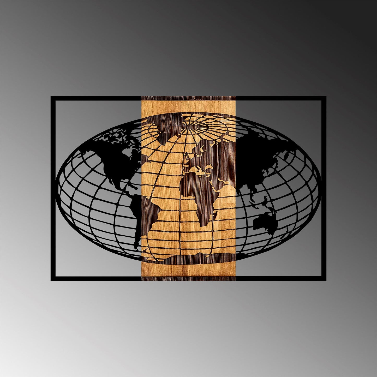 Drvena zidna dekoracija, World Map - 326