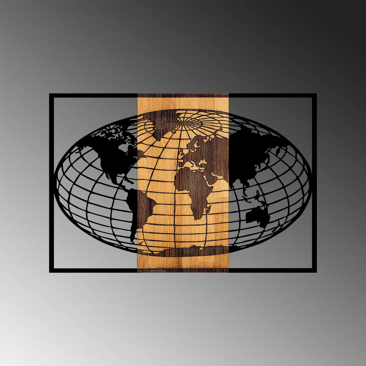 Drvena zidna dekoracija, World Map - 326