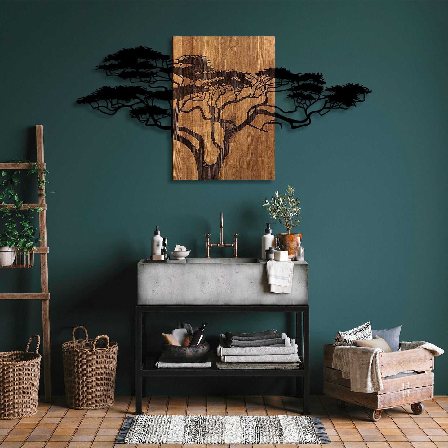 Drvena zidna dekoracija, Acacia Tree - 329
