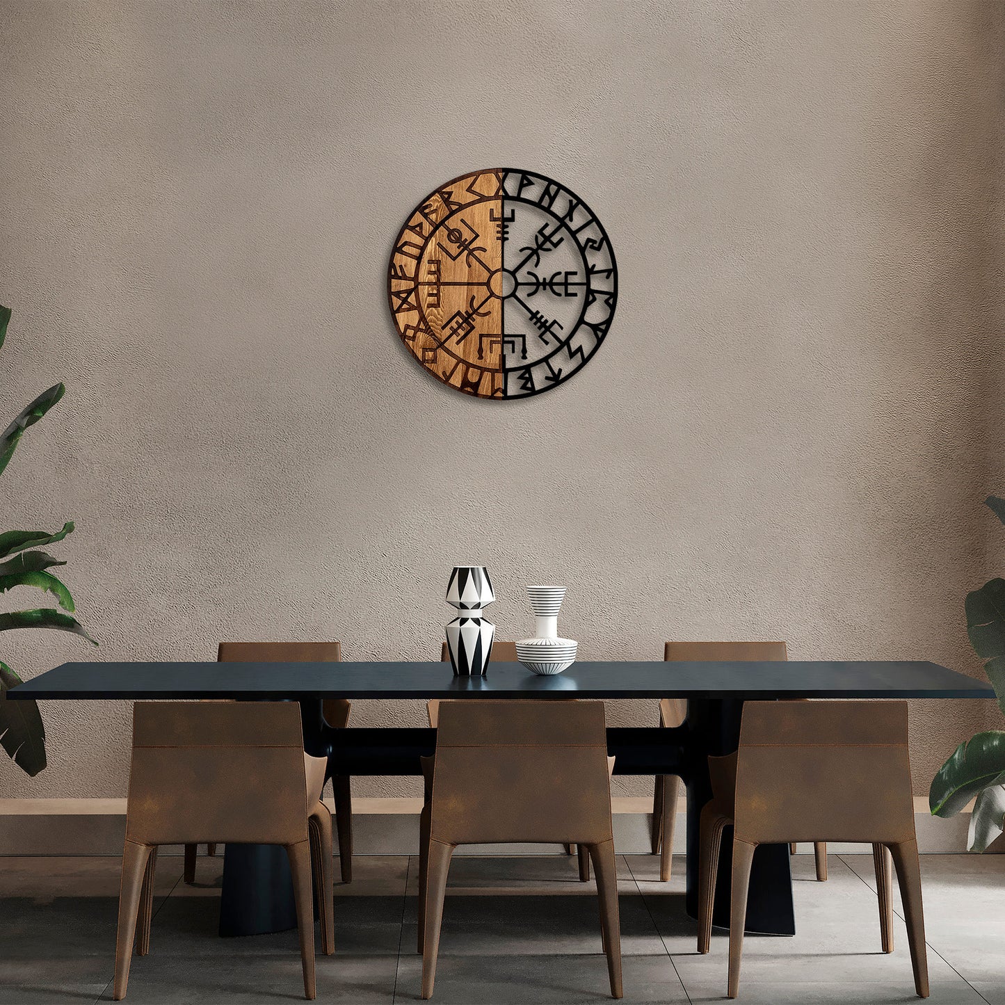 Drvena zidna dekoracija, Vegvisir - 331