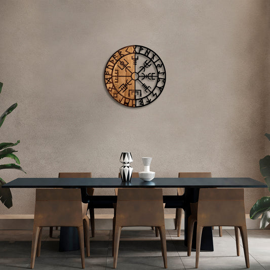 Drvena zidna dekoracija, Vegvisir - 331