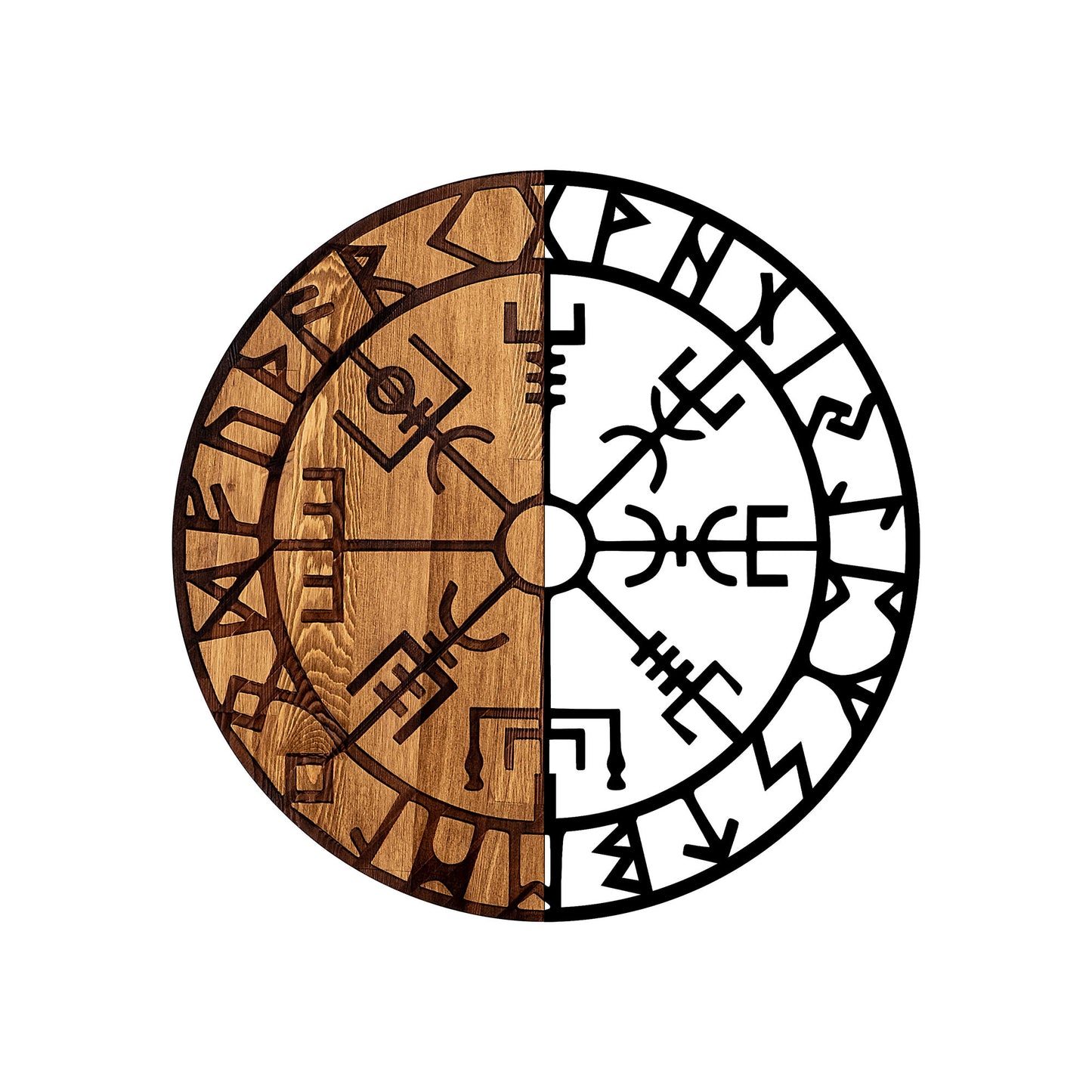 Drvena zidna dekoracija, Vegvisir - 331