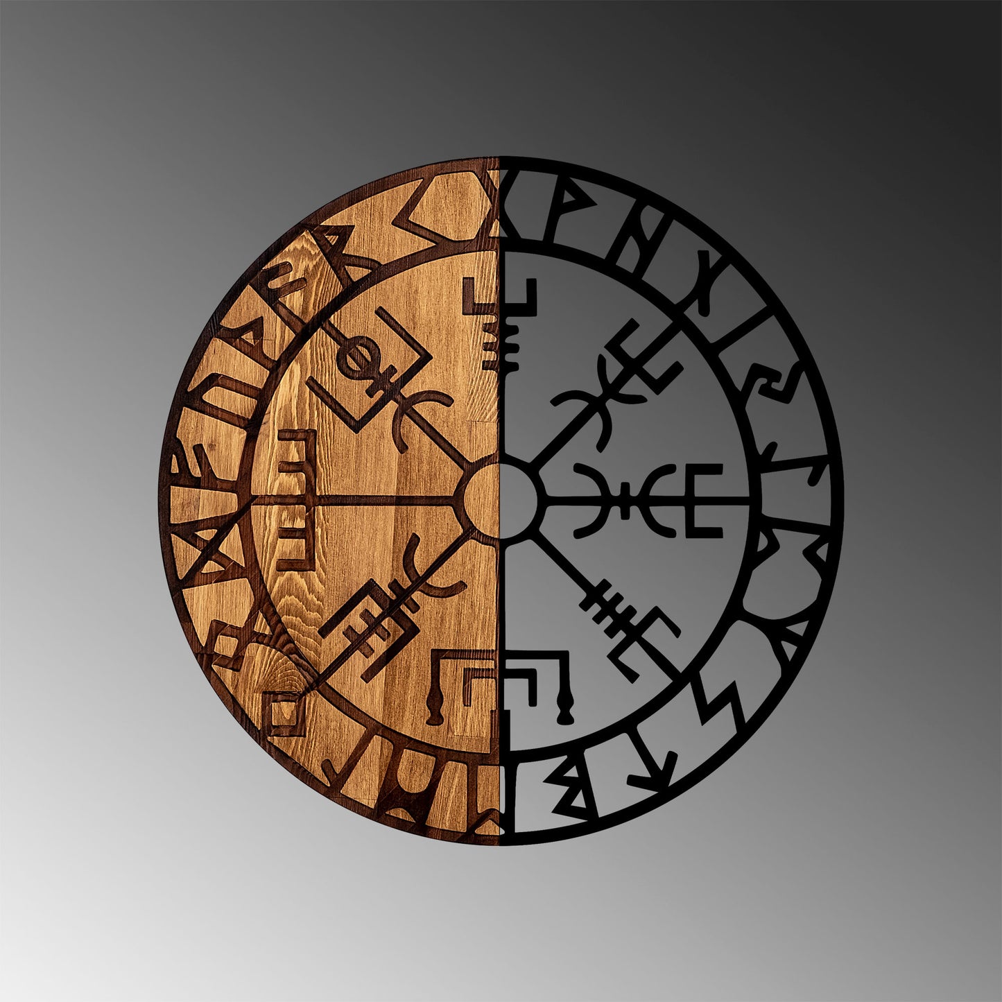 Drvena zidna dekoracija, Vegvisir - 331