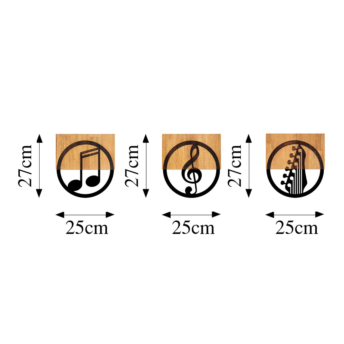 Drvena zidna dekoracija, Just Music - 334