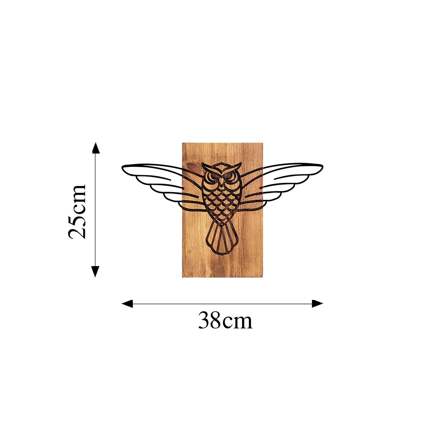 Drvena zidna dekoracija, Owl - 337