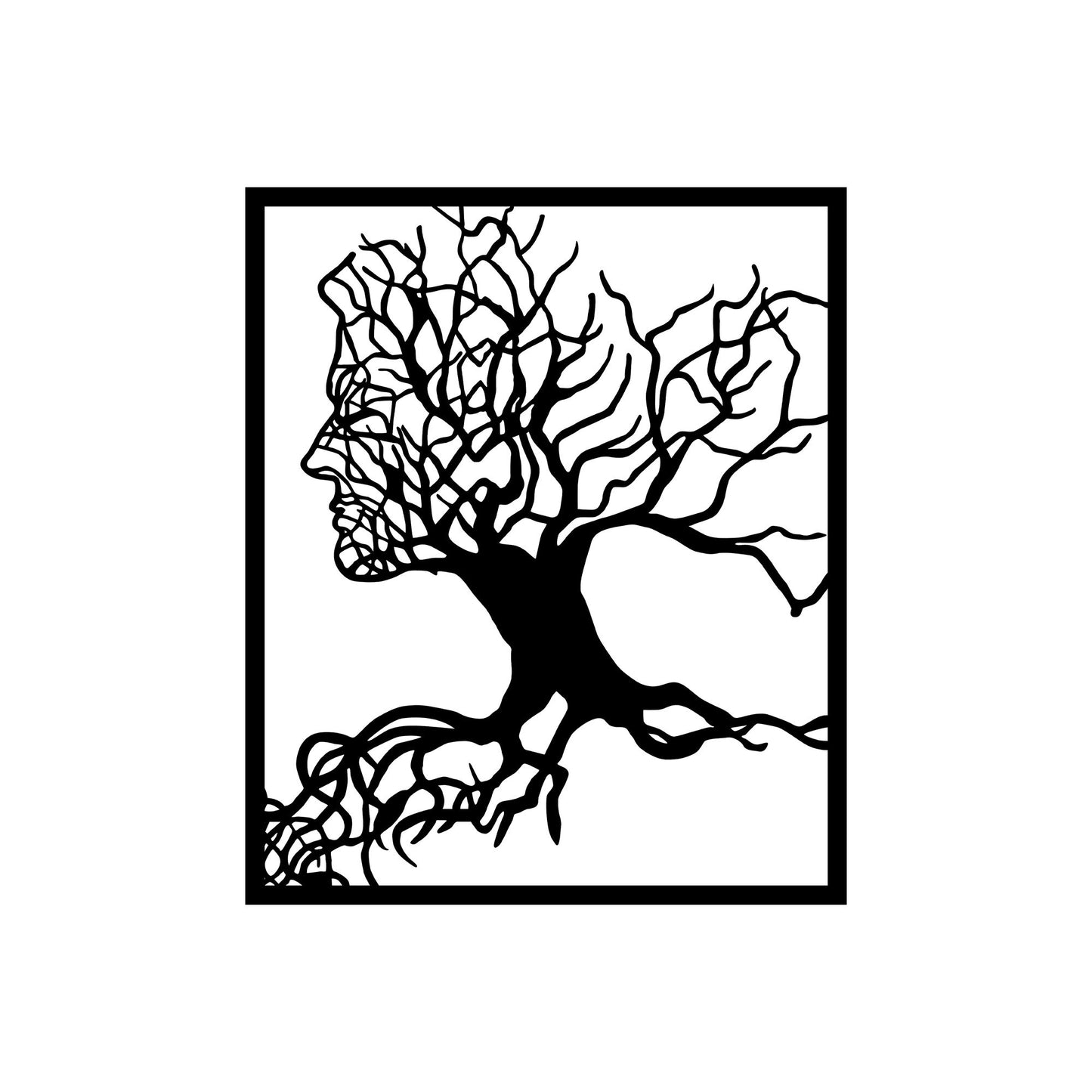 Metalna zidna dekoracija, Tree Man - 262
