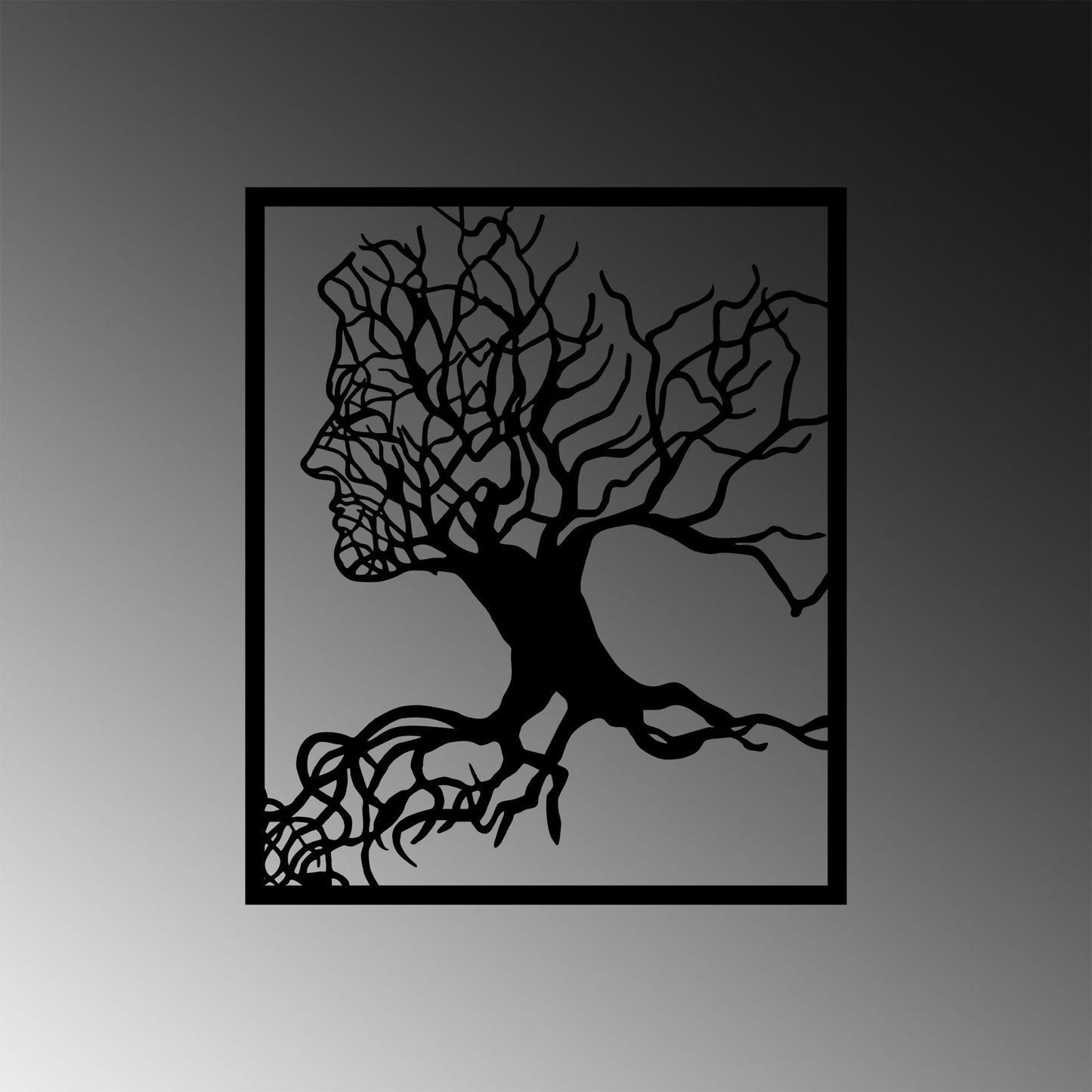 Metalna zidna dekoracija, Tree Man - 262