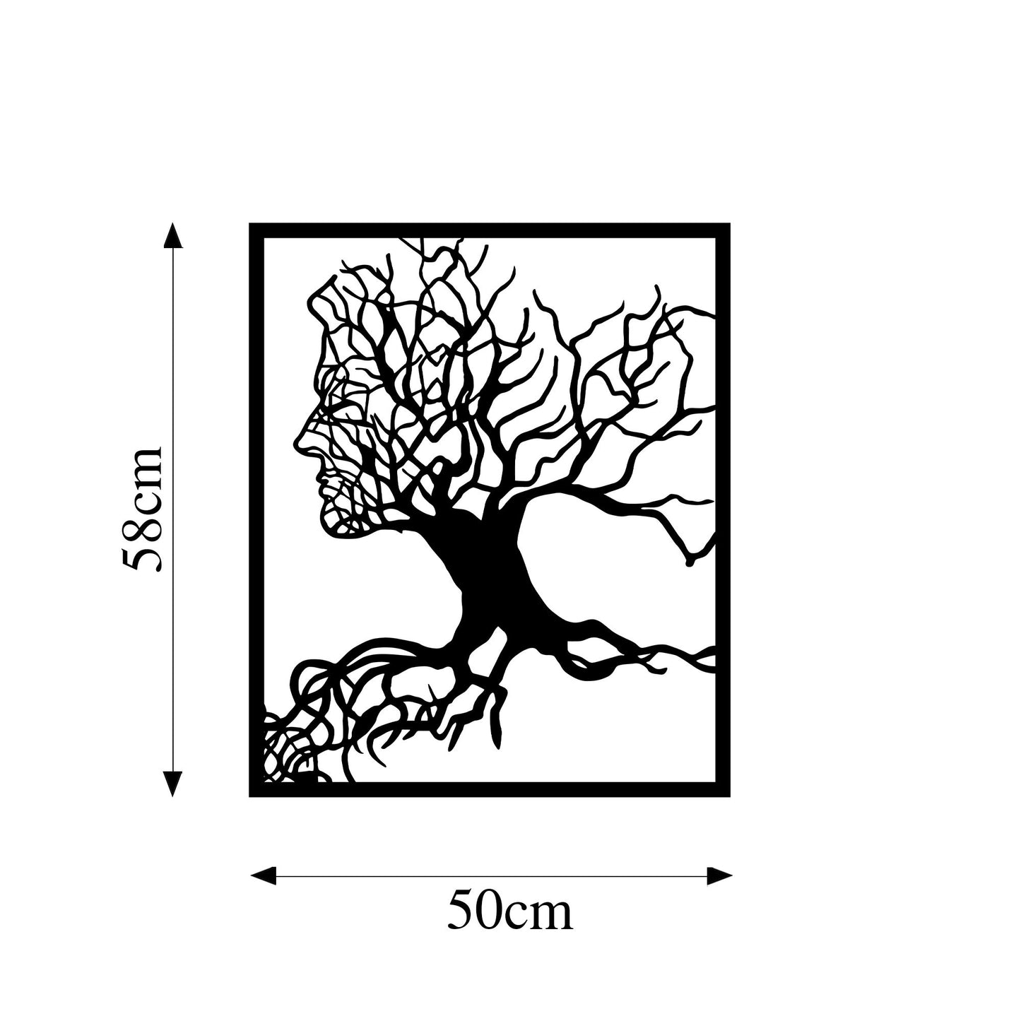 Metalna zidna dekoracija, Tree Man - 262