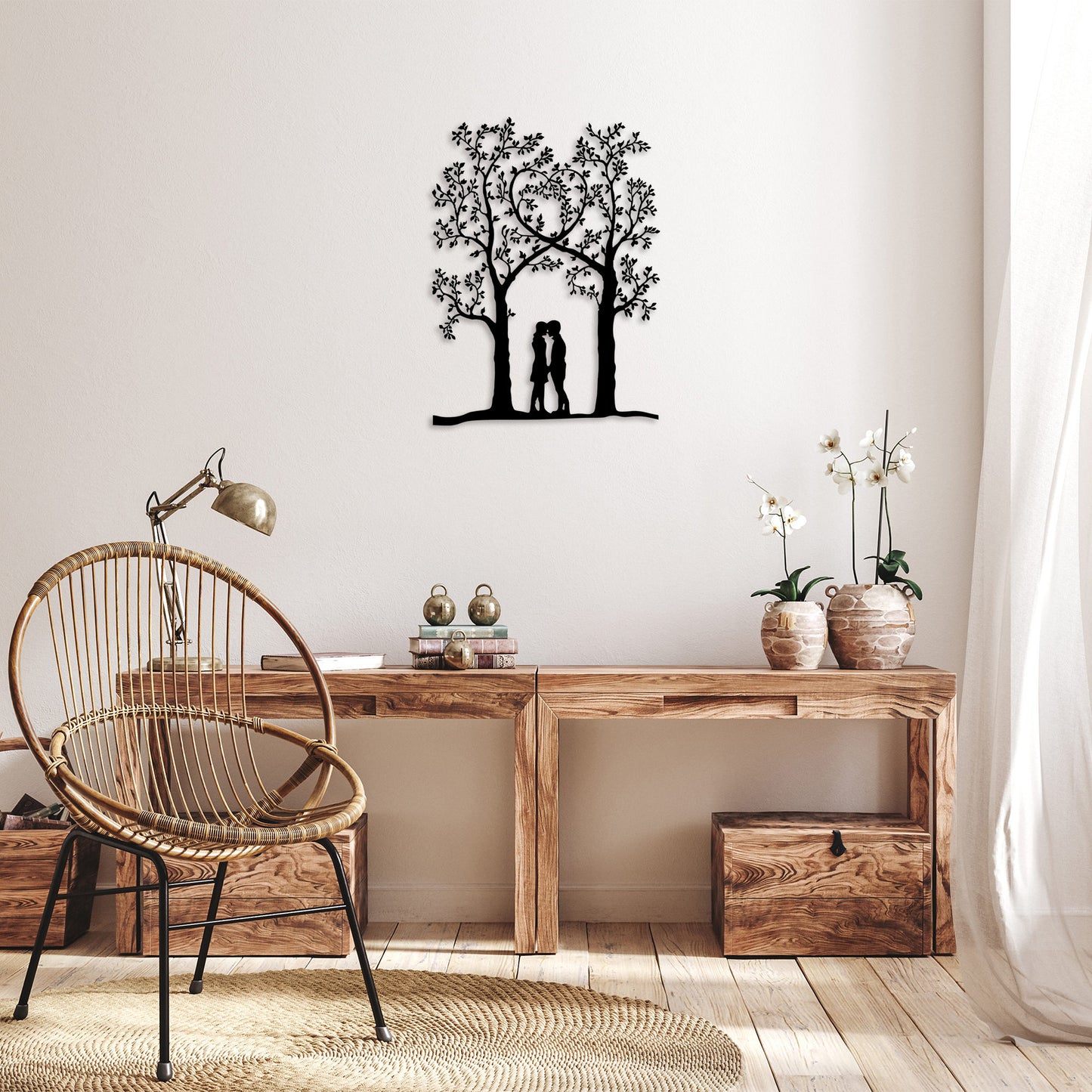 Metalna zidna dekoracija, Love Garden - 270