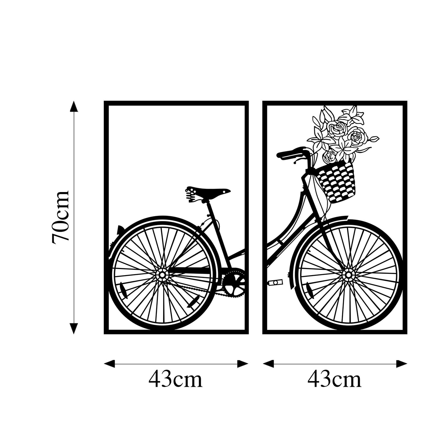 Metalna zidna dekoracija, Nostalgic Bike - 271