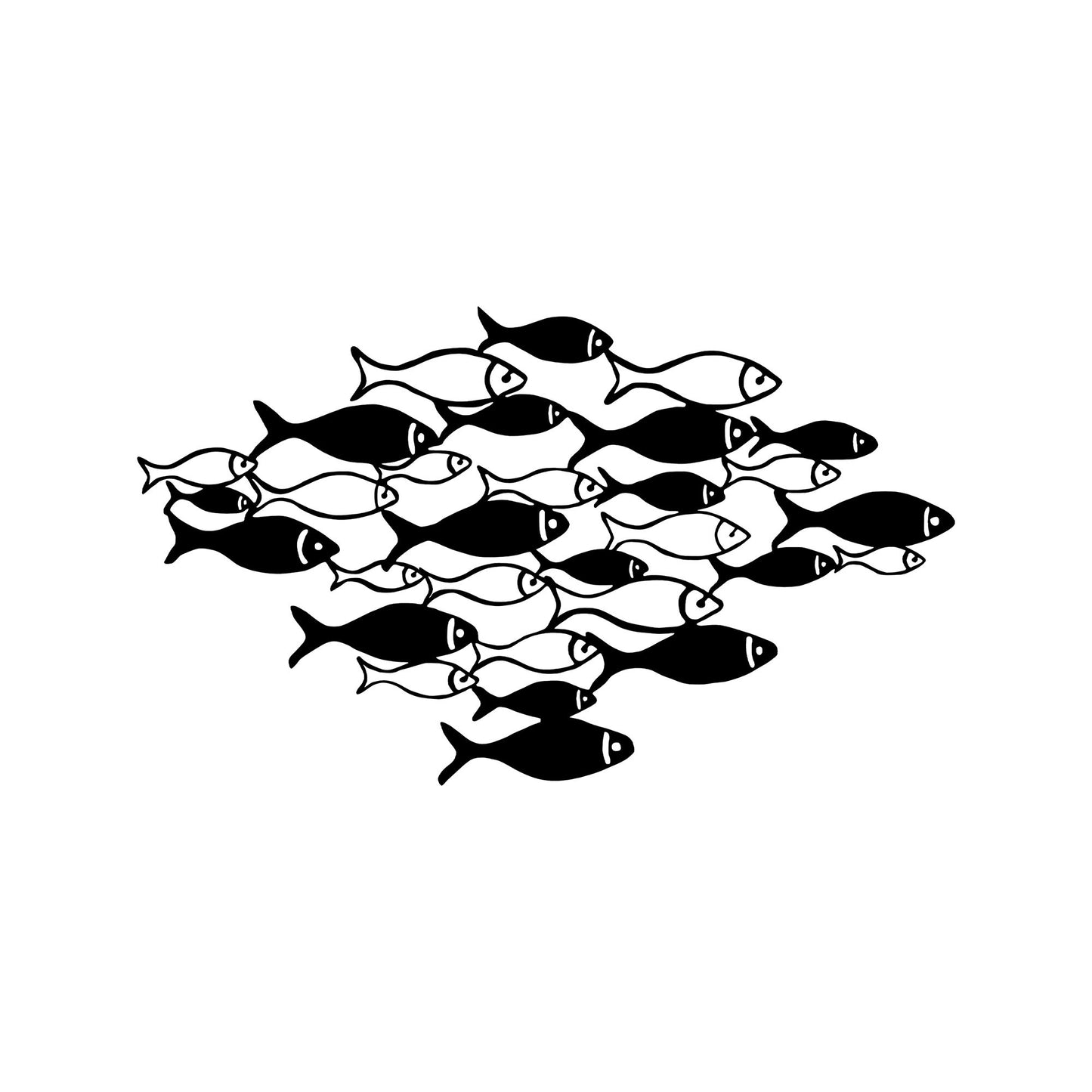 Metalna zidna dekoracija, Fishes - 276