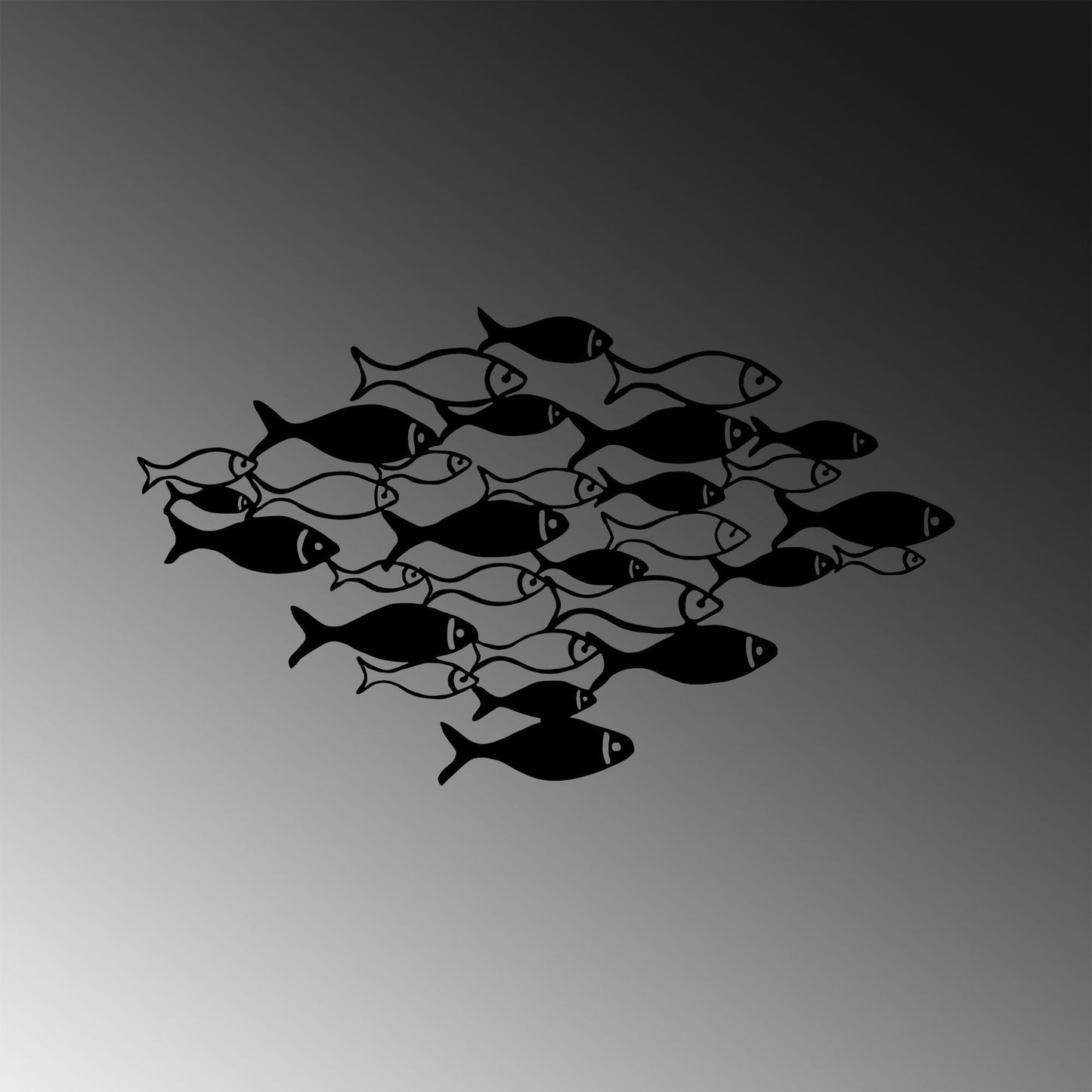 Metalna zidna dekoracija, Fishes - 276