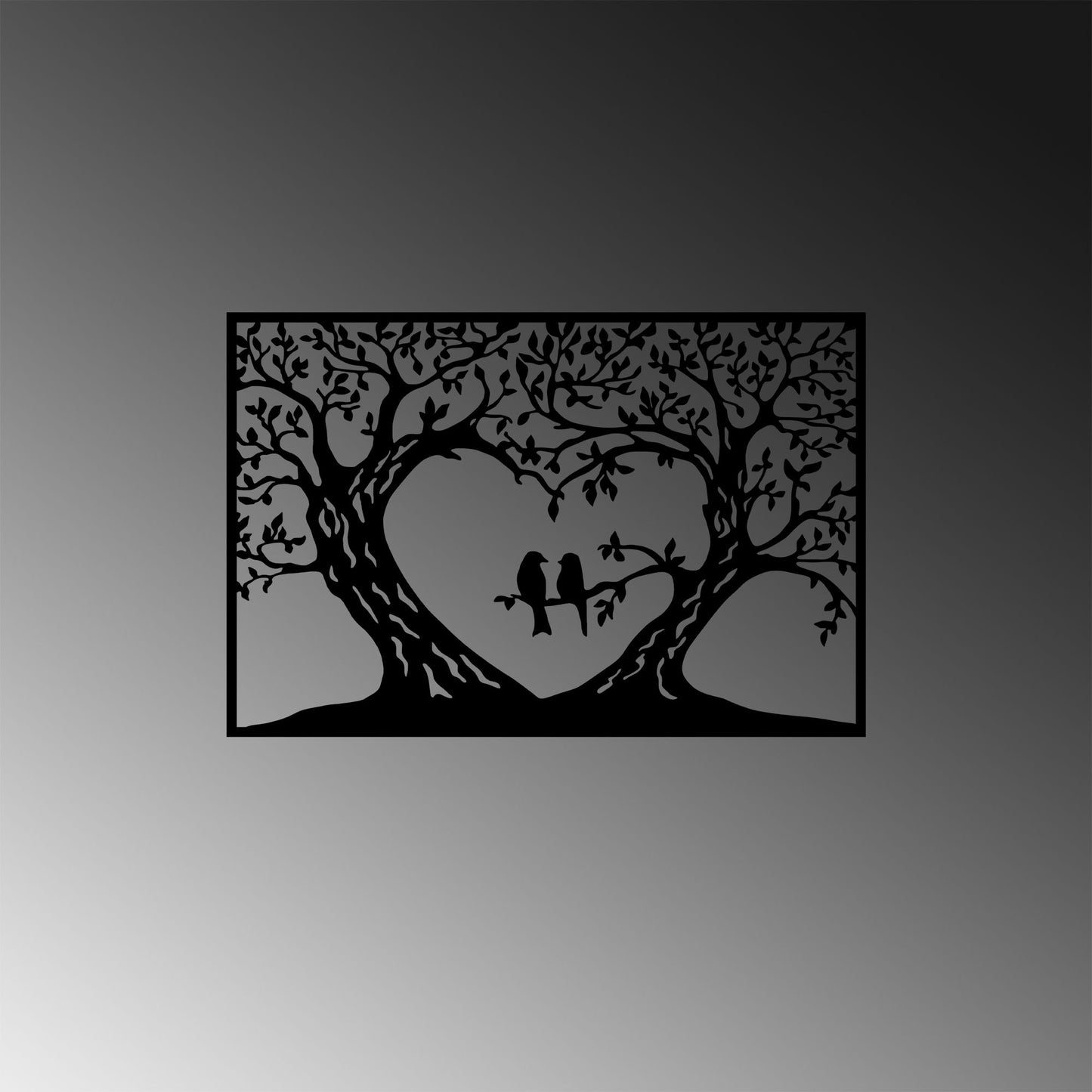 Metalna zidna dekoracija, Birds Love - 280 S