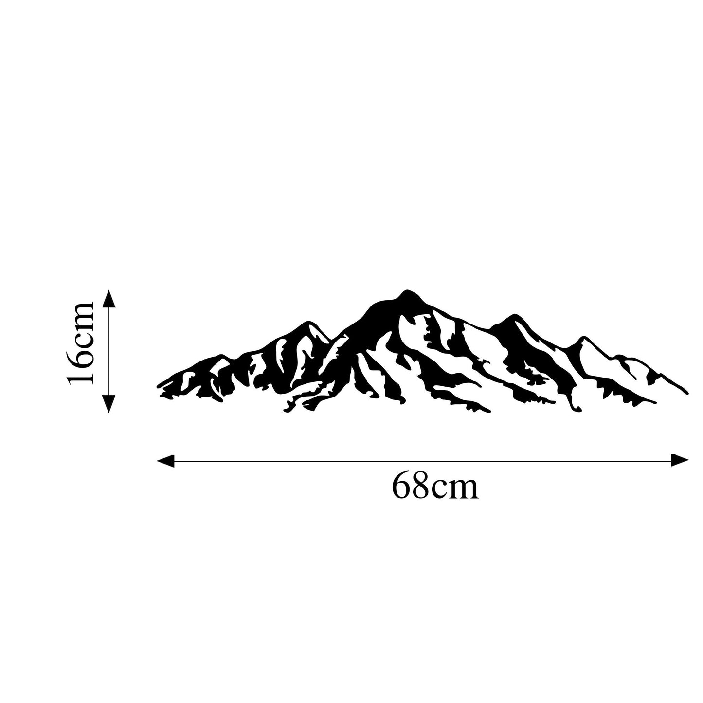 Metalna zidna dekoracija, Mountain - 285