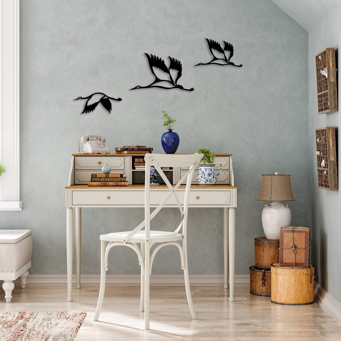 Metalna zidna dekoracija, Storks - 287