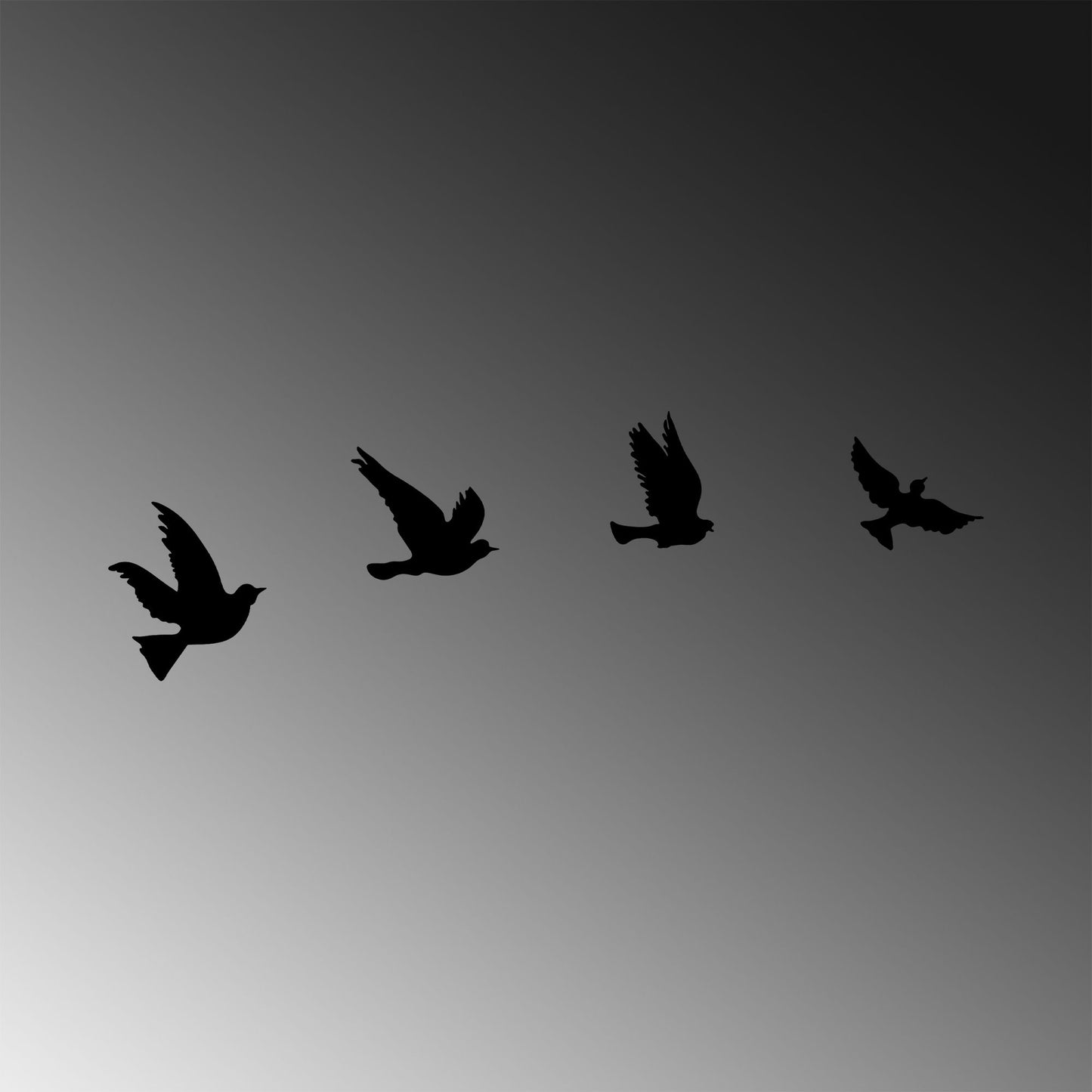 Metalna zidna dekoracija, Pigeons - 289