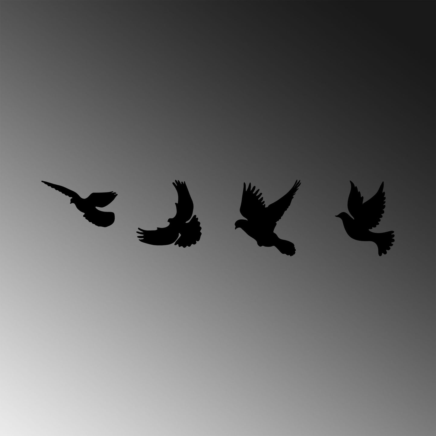 Metalna zidna dekoracija, Pigeons - 293