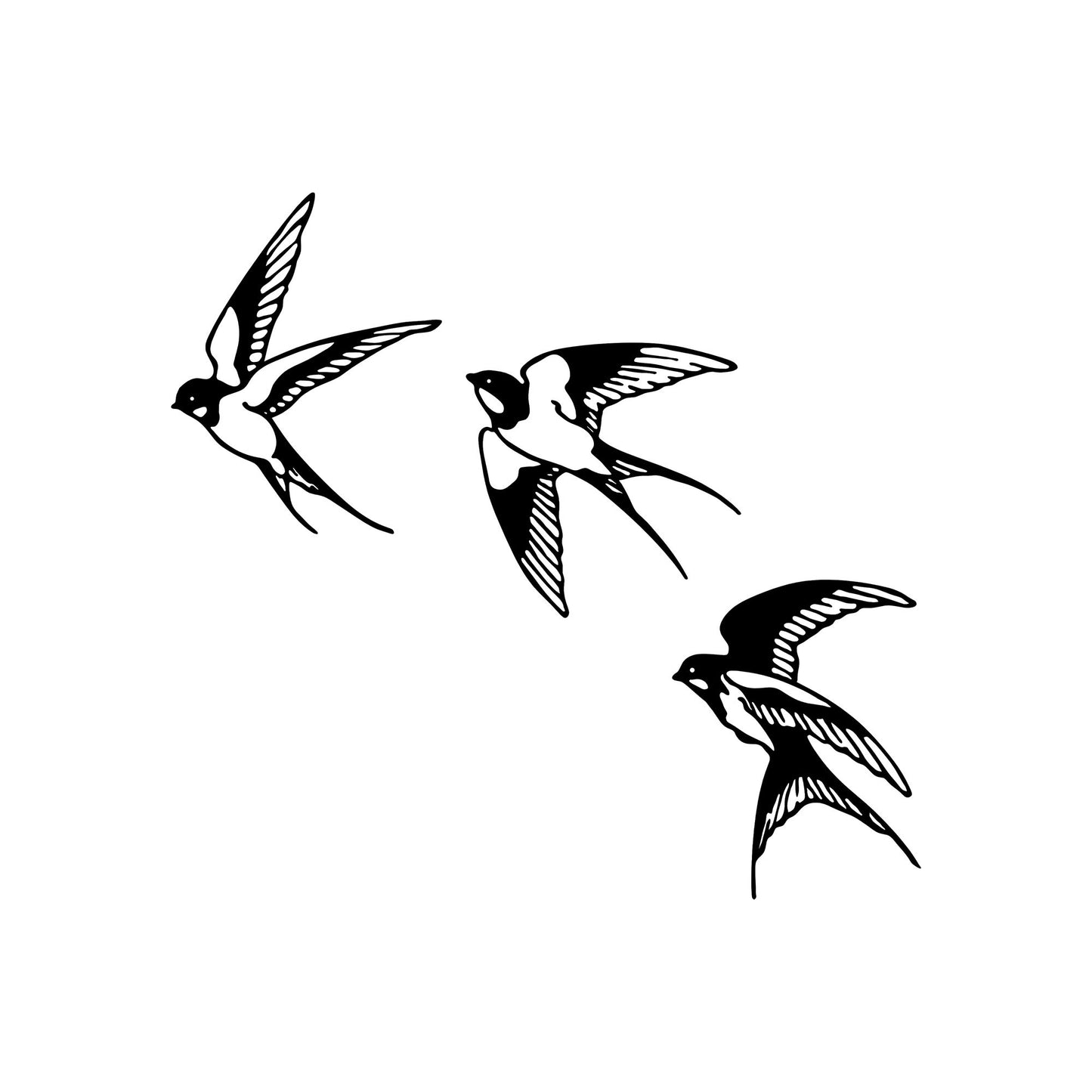 Metalna zidna dekoracija, Swallows - 294